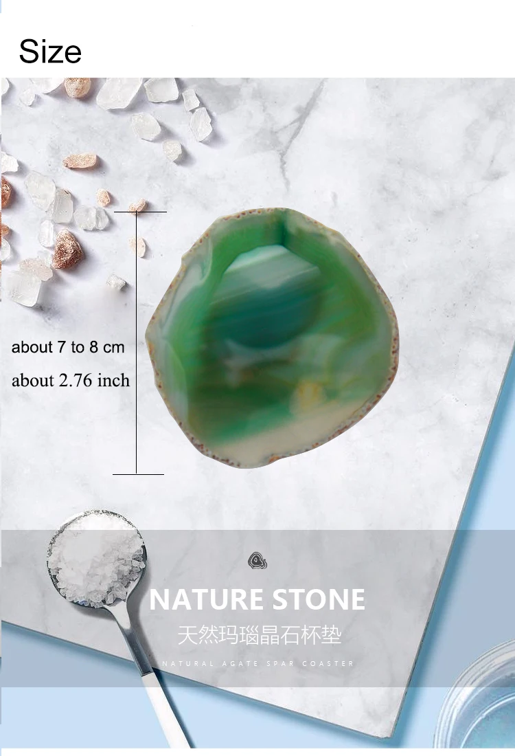Подставка под стаканы с агатом подставки для напитков из натурального