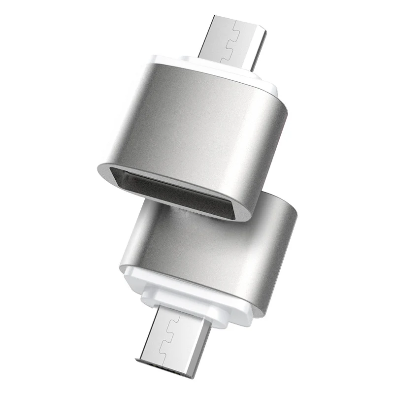 Micro USB адаптер Серебряный usb папа к USB2.0 Femail OTG конвертер для andriod
