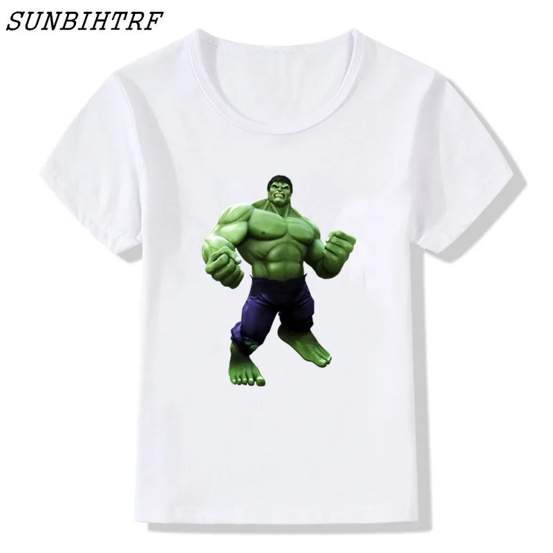 2018 новые футболки с рисунком Халка для мальчиков и девочек Детские Забавные