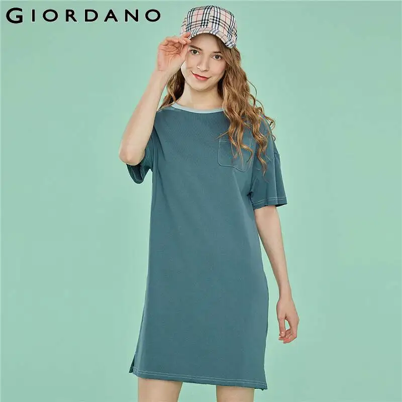Женское платье dordano с одним карманом Vestidos De Verano контрастное круглым вырезом Sukienka
