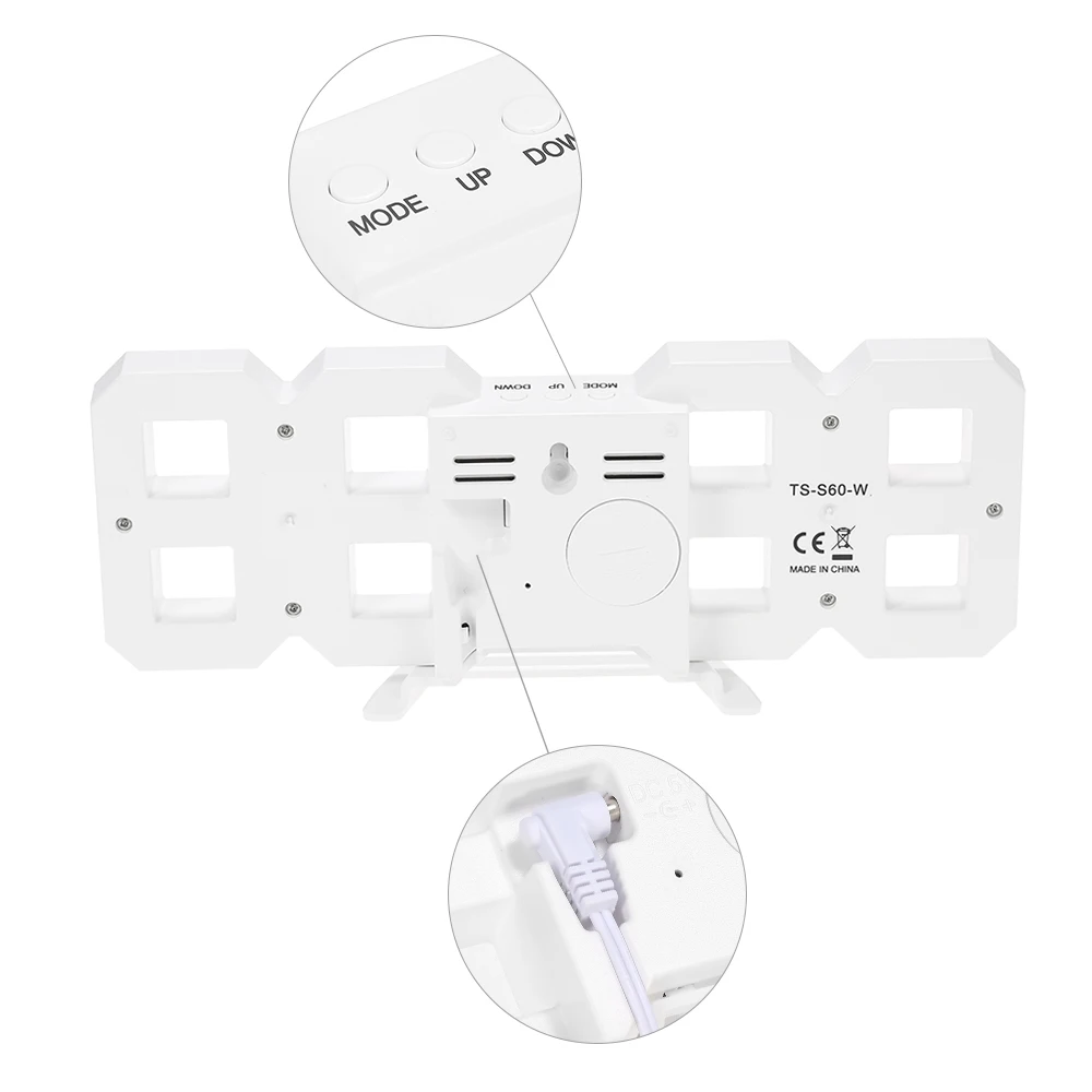 Многофункциональные настенные часы с таймером светодиодные цифровые 12 ч/24 ч