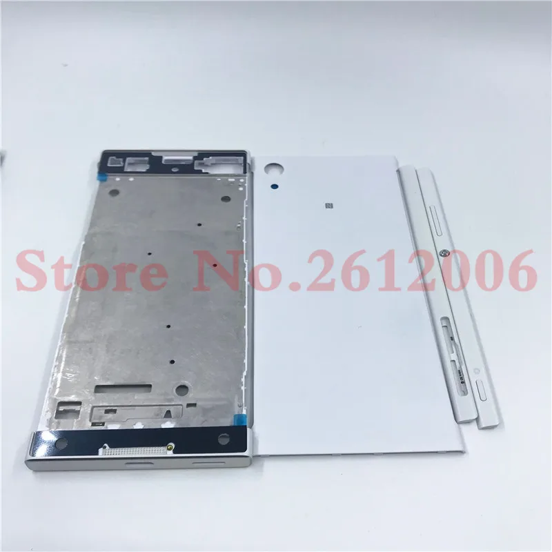 Средняя передняя рамка Корпус для sony Xperia XA1 G3121 G3116 G3112 полный корпус+ боковой рельс полоса с боковыми кнопками+ логотип