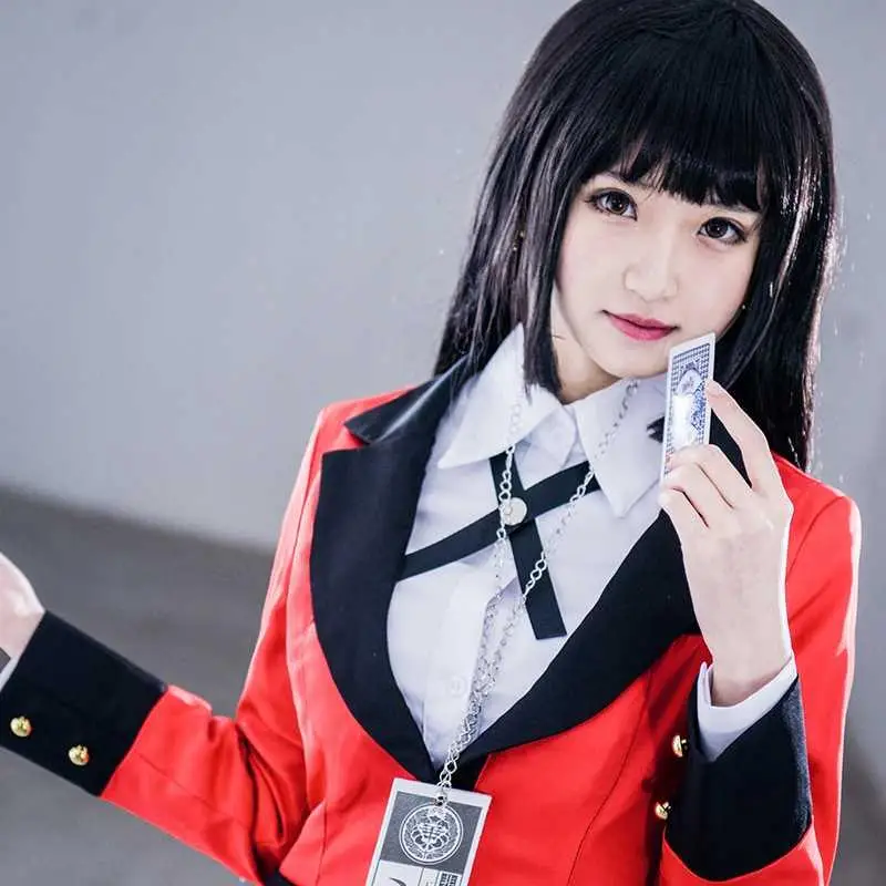 

Anime Kakegurui Cosplay Costume Jabami Yumeko Cosplay Costume Japanese High School Uniform Girls Outfits Women Suits