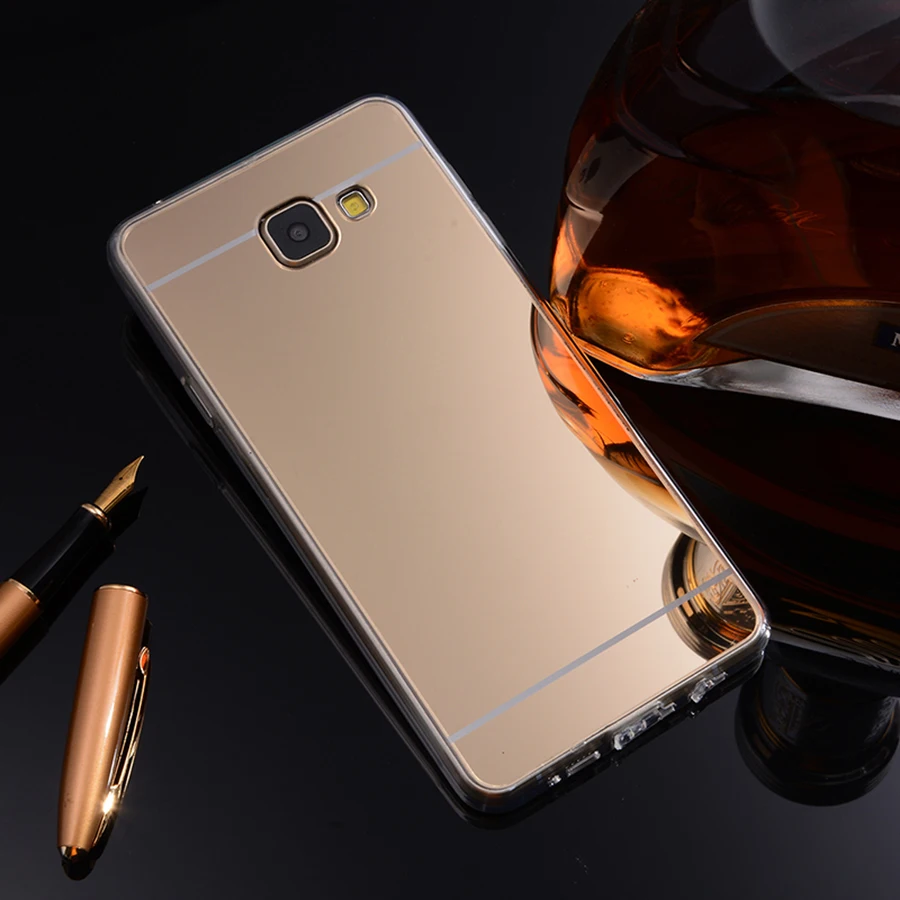 Телефонные Чехлы для Samsung Galaxy A7 2016 Зеркало чехол силиконовый A710 a710f сотовый