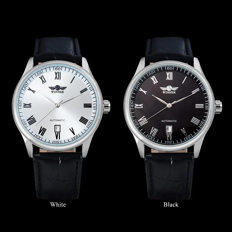 WINNER популярный бренд 2016 Мужские Простые автоматические часы с римскими цифрами