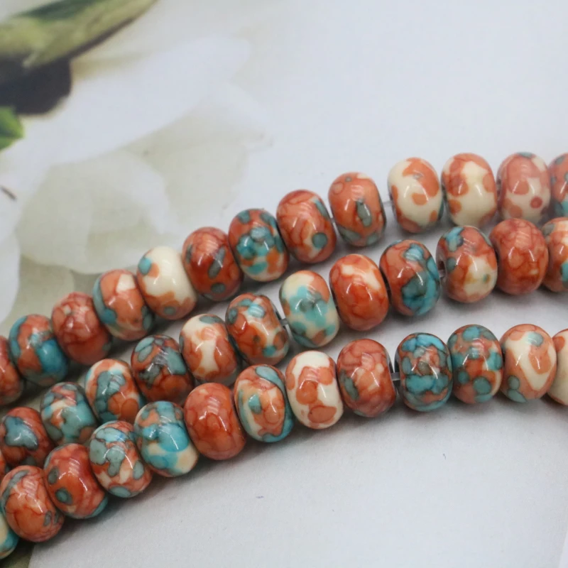 

Hot Abacus shaped Riverstones loose beads 5x8mm DIY 15" jewelry fit making design bracelet&necklace