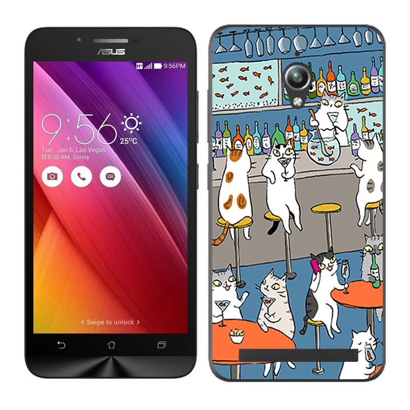 6403 10 Защитный Мягкий чехол из ТПУ для ASUS Zenfone GO ZC500TG, 5,0 дюймов, чехол для телефона с пейзажем, окрашенный Для ZenFone GO ZC500TG Z00VD - Цвет: 6403 10