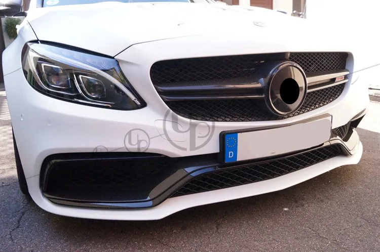 Год B Стиль MB C-CLASS W205 Передняя решетка для c63 передняя решетка сухой углеродного передний бампер решетка