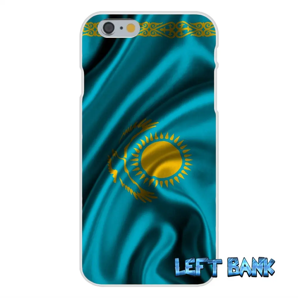 Мягкий силиконовый чехол из ТПУ с флагом Казахстана для iPhone 4 4S 5 5S 5C SE 6 6S 7 Plus|case for