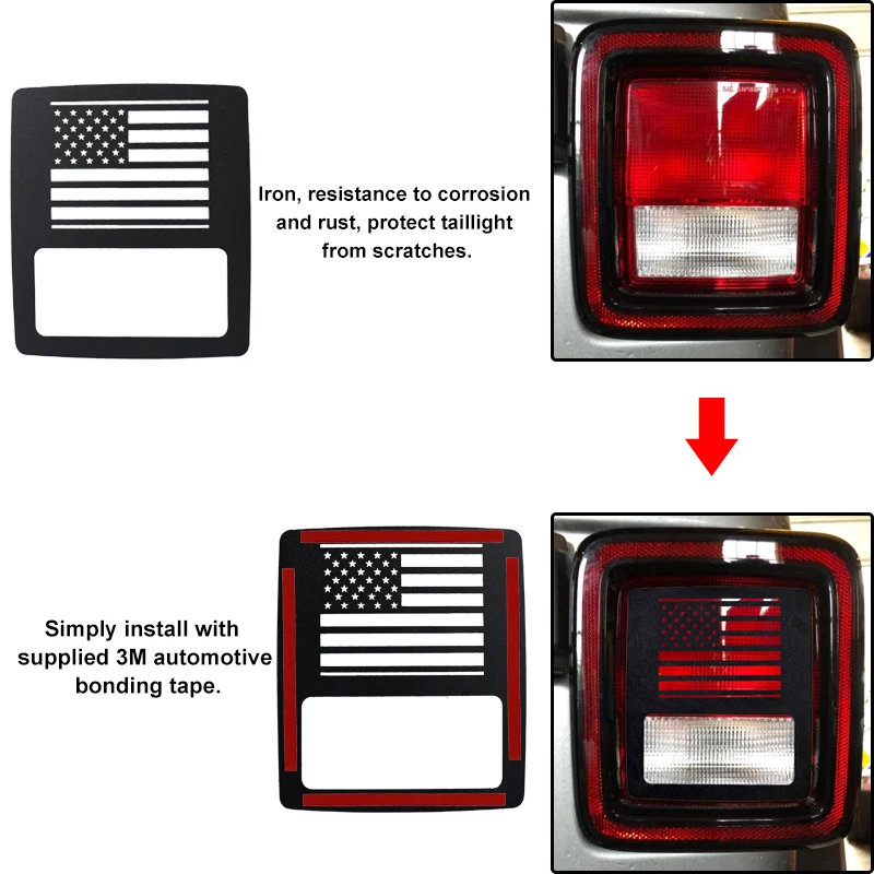 Задний фонарь JL крышка с флагом США задний защитная для 2018 Jeep Wrangler Sports|Корпус| |