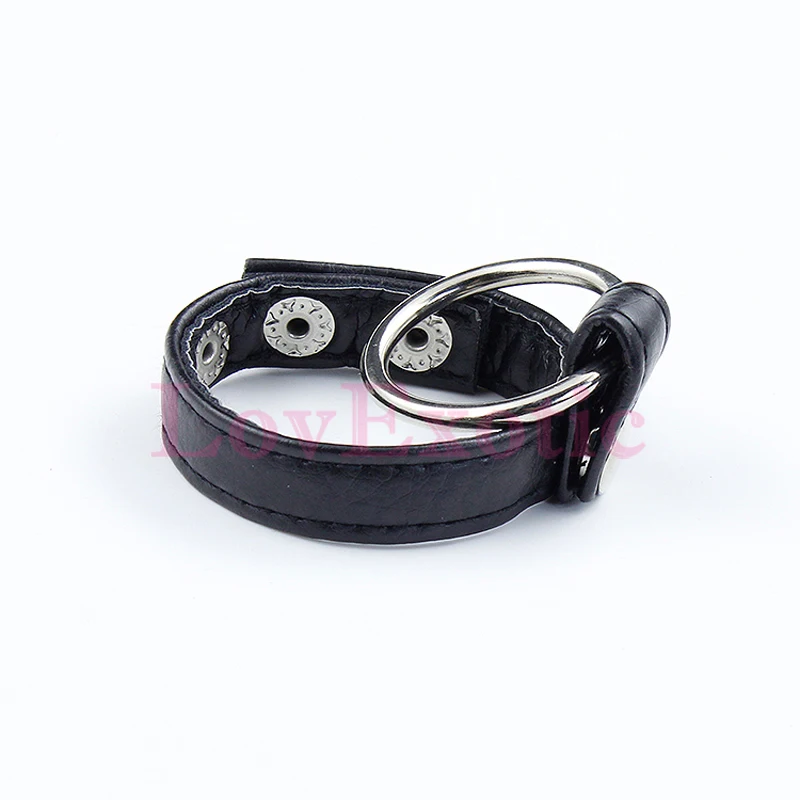 Регулируемый мошонки Связывание пояс с металлическим кольцом из искусственной