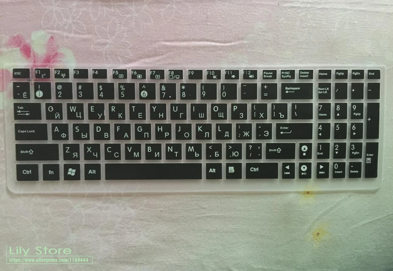 Российские буквы для Asus F, G, K, N, P, X Series 15 15,6 17 17,3 дюймов и т. Д., защитная оболочка клавиатуры для ноутбука