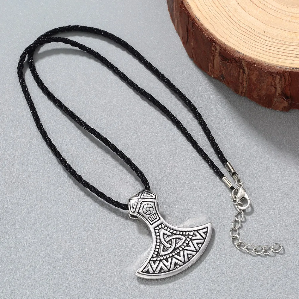 Kinitial молоток Тора топор ювелирные изделия Valknut Odin символ норвежского ожерелья s