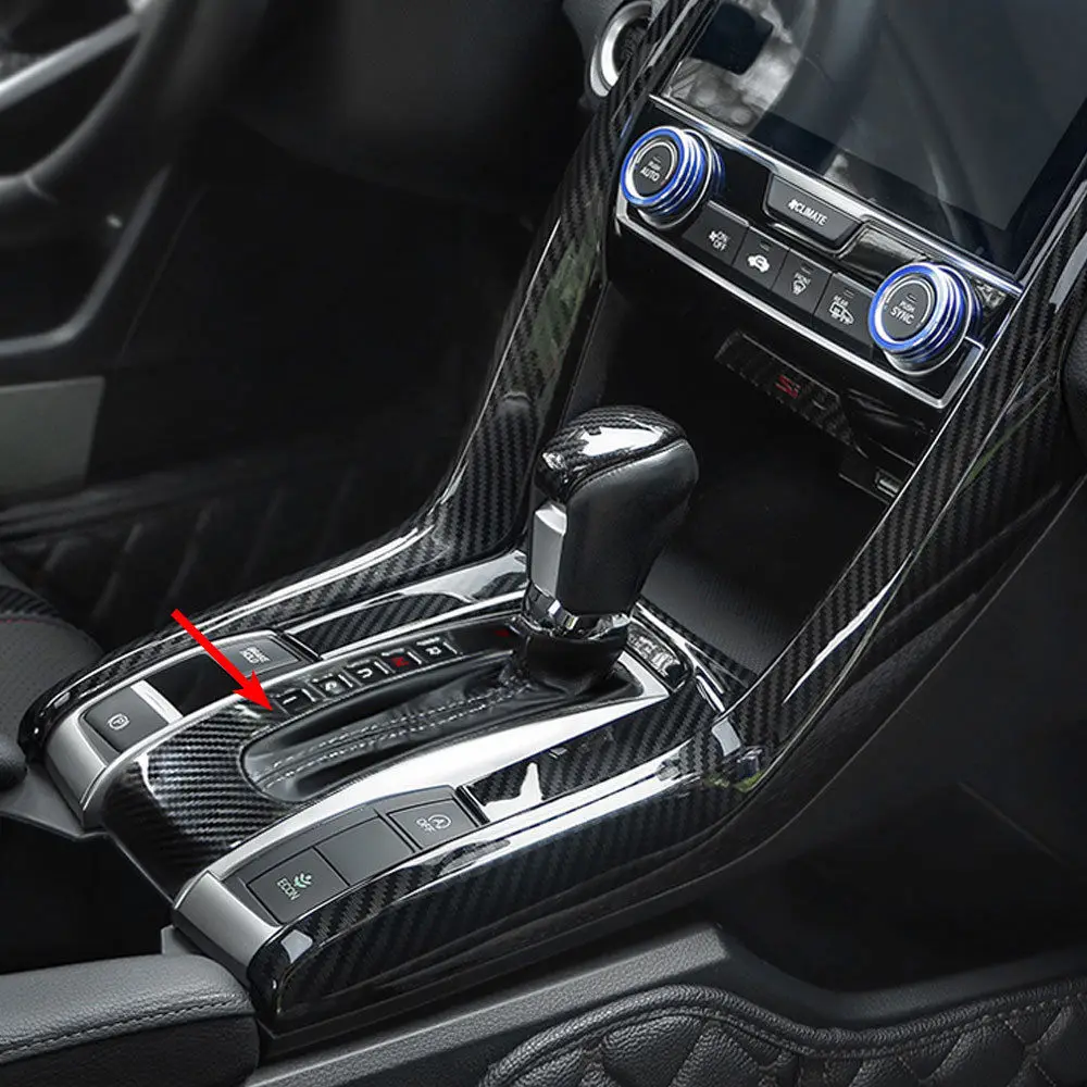 Для Honda Civic 2016 2017 2018 1 шт. АБС-пластик внутренняя фотоотделка углеродное волокно