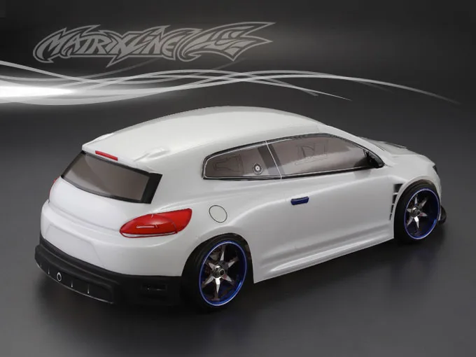 1 комплект корпус для VW SCIROCCO R 1/10 drift RC PC ширина 195 прозрачный без рисунка дрифта hsp