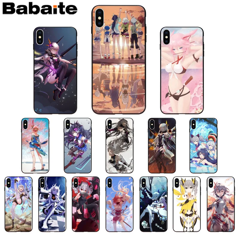 Babaite honkai impact 3rd Smart Cover Черная мягкая крышка чехол для телефона Apple iPhone 8 7 6 6S Plus X XS