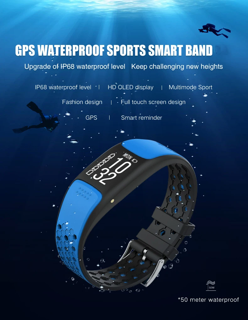 Smart Браслет gps Фитнес часы с трекером пульсометр oled-экран шаг звонок с таймером часы браслет навигатор PK Fit Bit