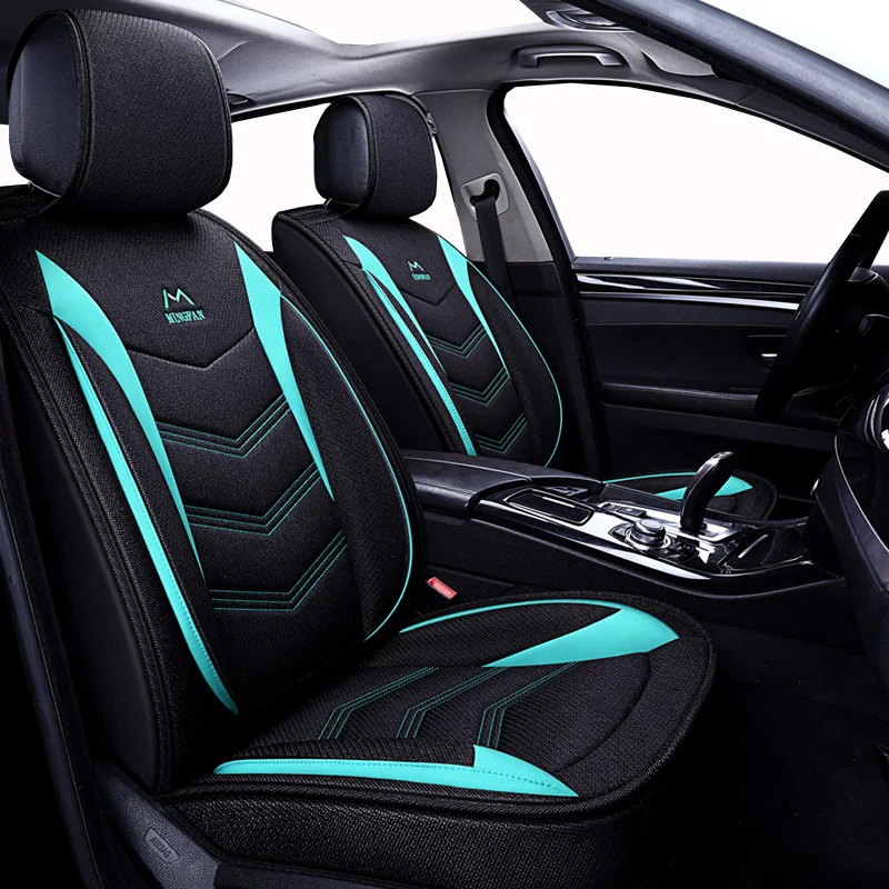 (Передние + задние) универсальные льняные автомобильные чехлы для Mazda 2 323 5 CX-5 626 CX-3