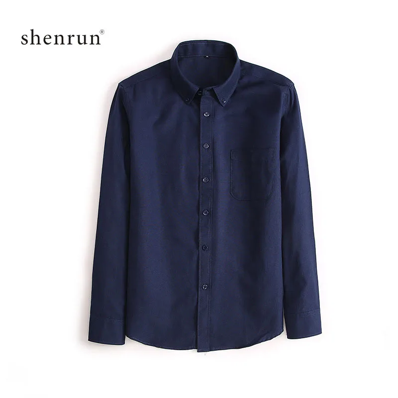 Shenrun 2019 Мужская рубашка с длинным рукавом удобная мягкая модная красная небесно