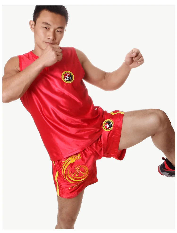 Шорты с вышивкой Sanda mma тренировочные шорты одежда для фитнеса Муай Тай