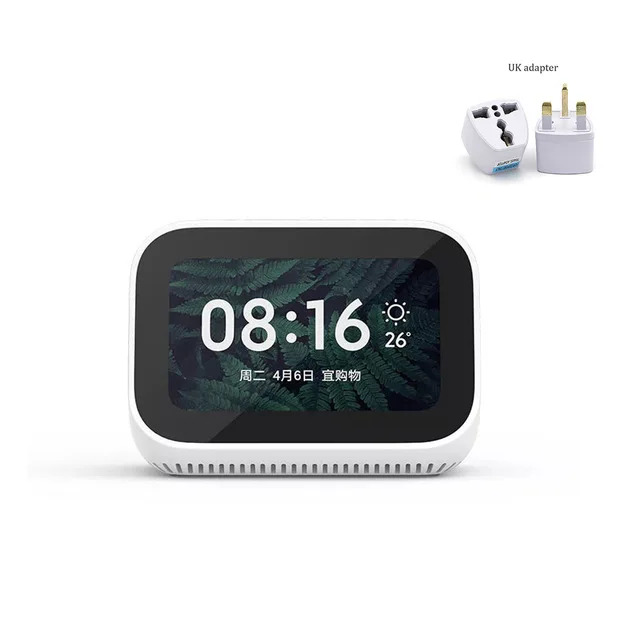 Speaker UK Adapter Xiao mi AI сенсорный экран Bluetooth 5,0 динамик цифровой дисплей Будильник WiFi смарт соединение динамик mi динамик - Цвет: Speaker UK Adapter