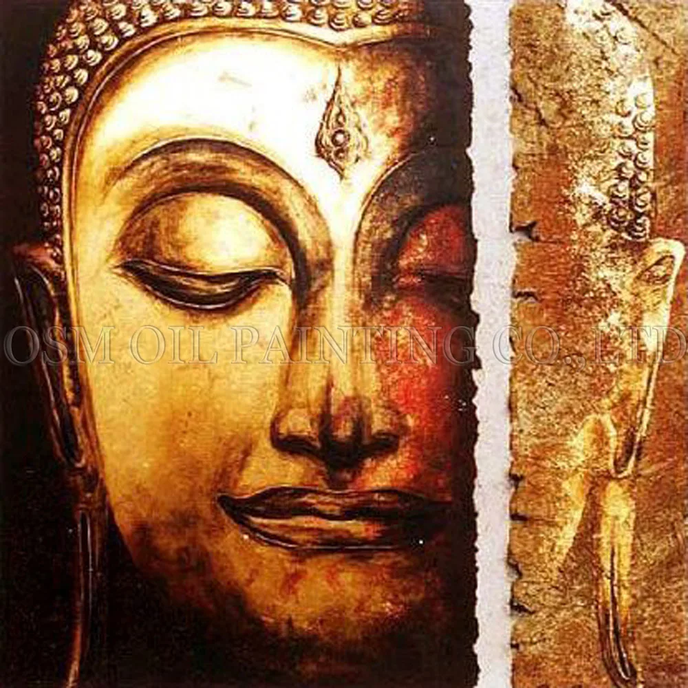 Unique Design Artist Handmade Abstract Portrait of Buddha Oil Painting on Canvas Modern Art Picture for Wall | Дом и сад