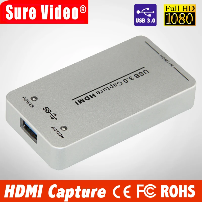 1080P 60fps UVC Бесплатный драйвер HDMI видеозахват/ЗАХВАТ USB Поддержка USB3.0 / USB2.0 захват