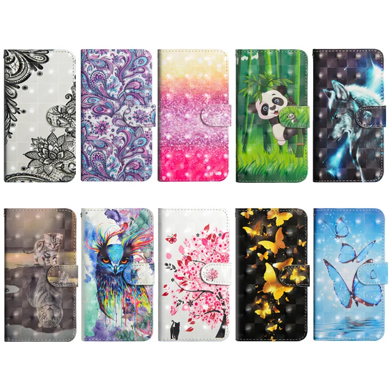 Luxury Painting Flip Phone Case For Asus Zenfone 5 ZE620KL PU Leather + Silicon Wallet Cover sFor 5Z ZS620KL Coque | Мобильные