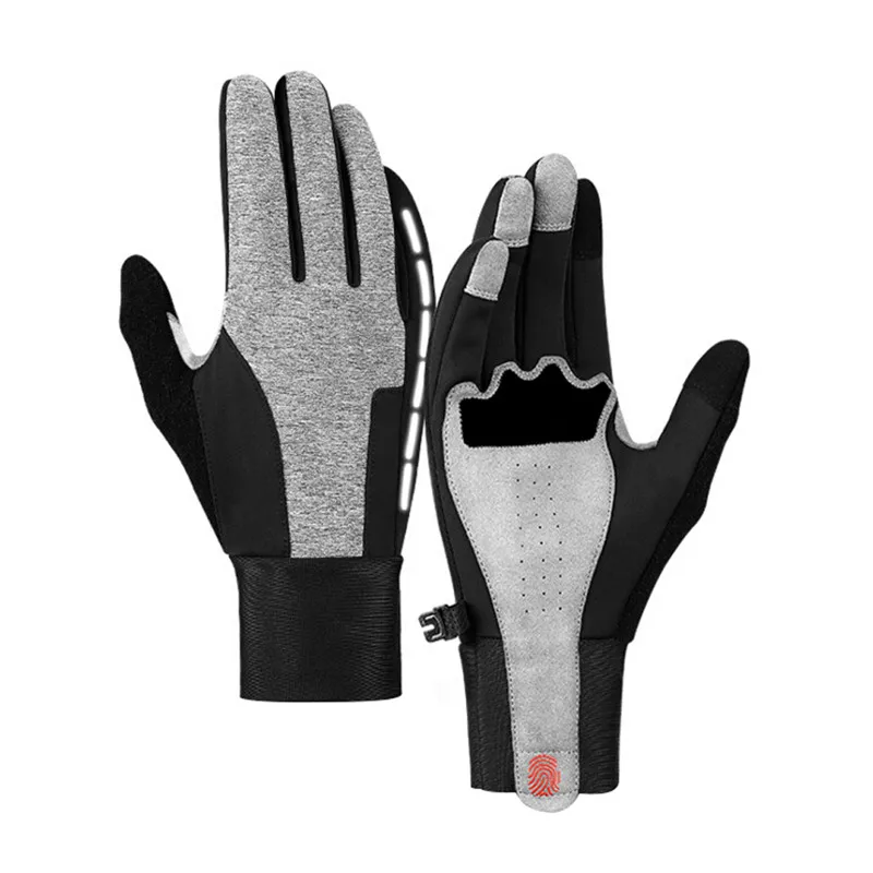 

Cycling Gloves Waterproof Gloves Bike Riding Gloves Full Finger Touchable Warm Zip Gloves