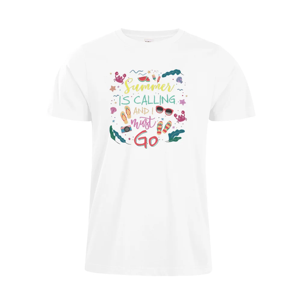 

Summer Is Calling And I Must Go T-Shirt Cotton Top Tees