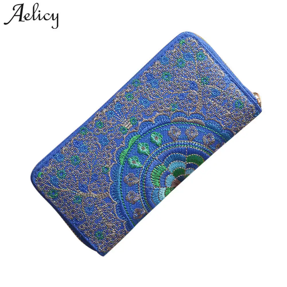 Aelicy женские кошельки и клатч кошелек женский длинный Оксфорд вышивка дамская