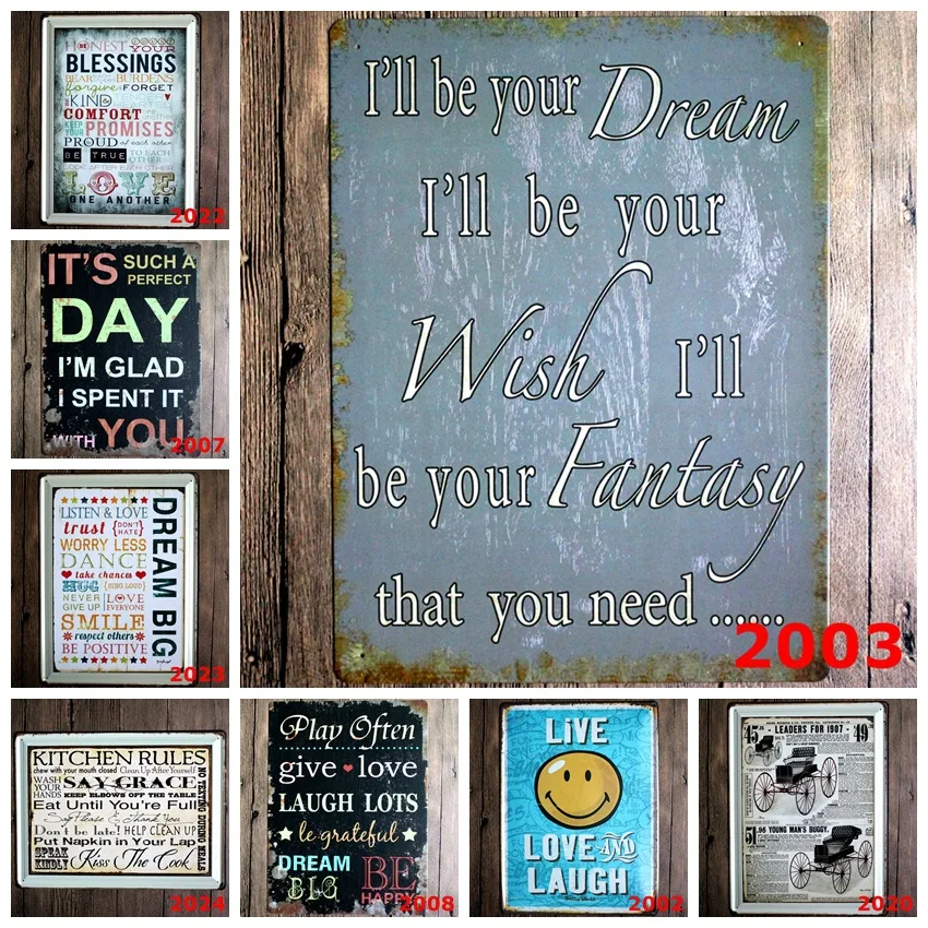 English Poem Printing Tin Signs PUB Wall art Painting Poster Bar Decor 30x40CM House Sticker 2008 | Дом и сад