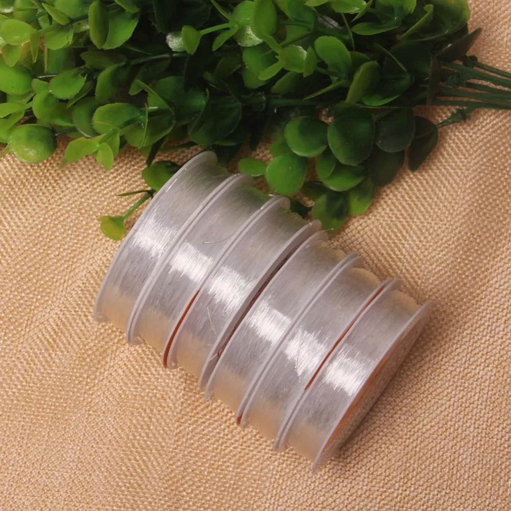 1 шт. прозрачный эластичный шнур кристально с бусинами для самостоятельного