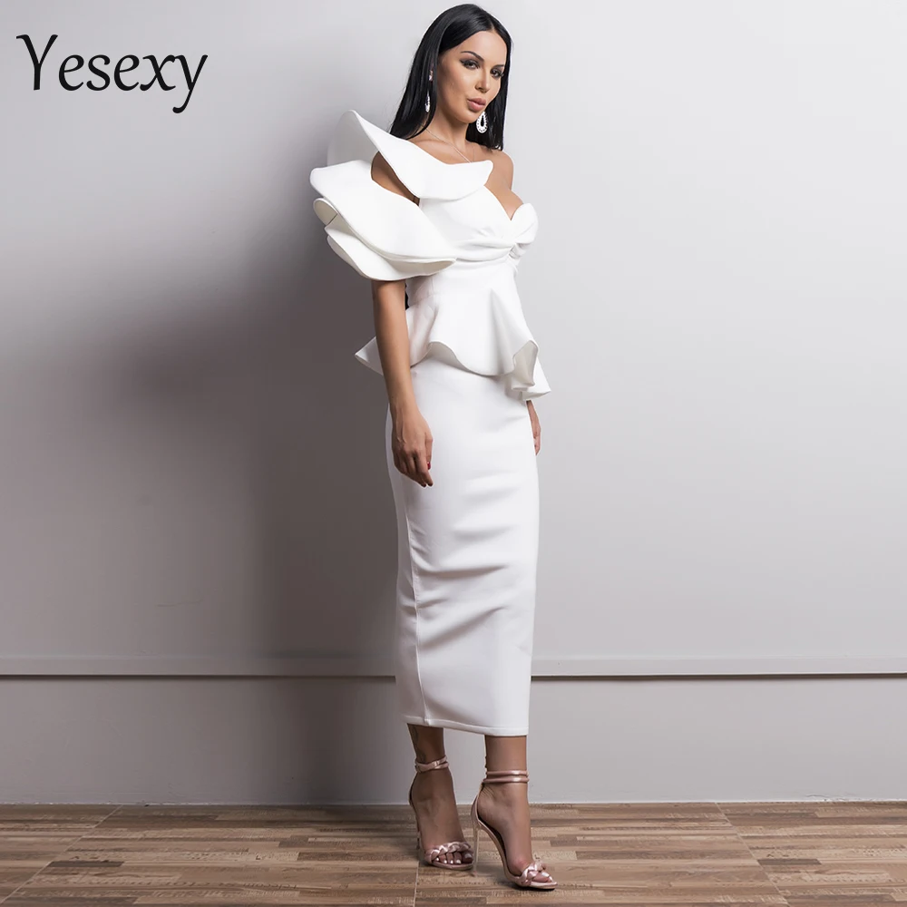 Yesexy 2021 сексуальные летние платья на одно плечо с открытой спиной для свадебной