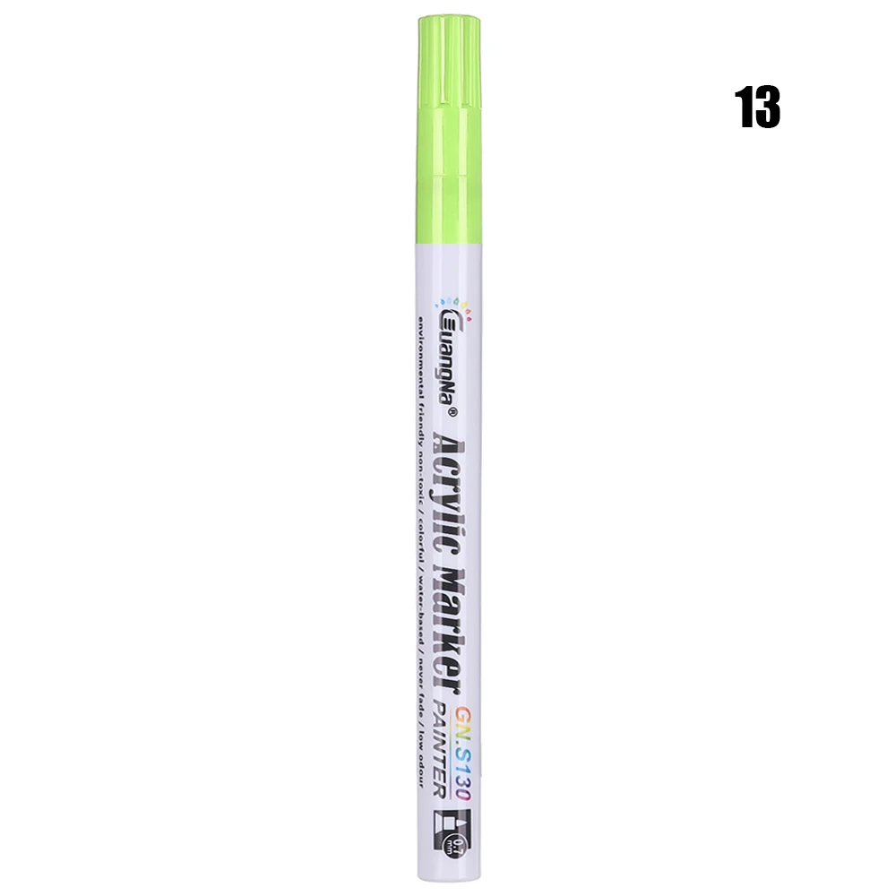 13 18 Color Metallic Micron Pen Detailed Marking Color Metal Marker For Album Black Paper Drawing School Art Supplies Paint Pens - Цвет: 13