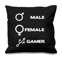 new funny male female gamer throw pillow case cushion cover novelty video games addiction gaming chair decoration quirky gifts