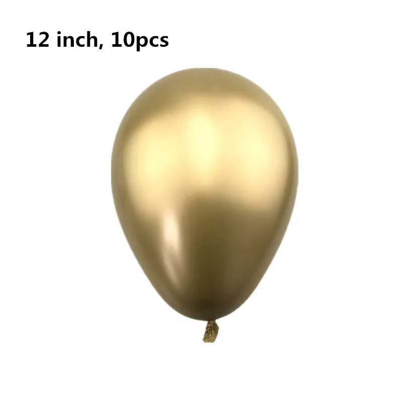 gold 12 inch 10pcs DIY золотые металлические арочные шары 5 12 18 дюймов, Круглый латексный шар для детского дня рождения, вечеринки, свадьбы, украшения для детского душа - Цвет: gold 12 inch 10pcs