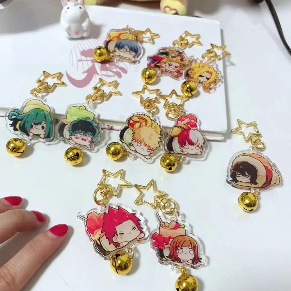 Брелок для косплея Todoroki Shoto Bakugou Katsuki OCHACO URARAKA акриловый брелок колокольчик с