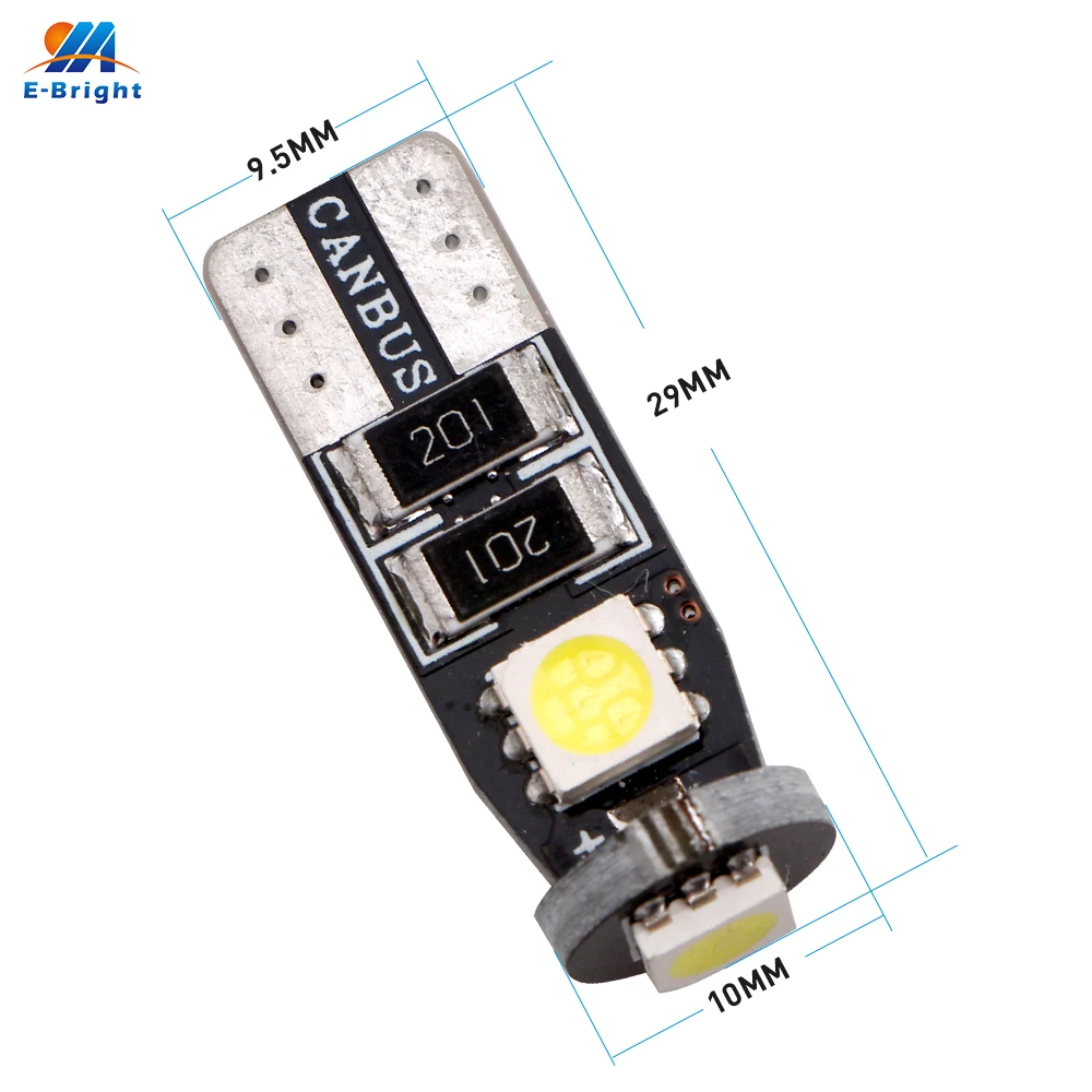 10/50 шт CANBUS LED T10 W5W Canbus 194 168 5050 3 SMD без ошибок 12 В Авто клиновидные лампы Индикатор