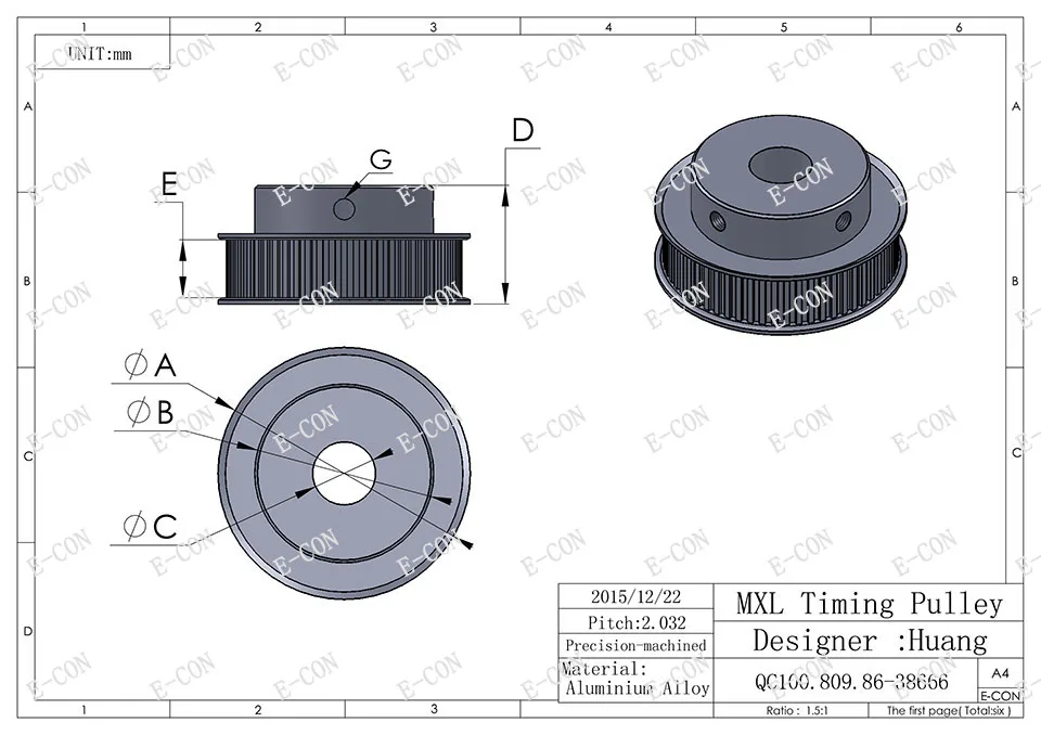 

1pcs MXL Aluminum Timing Belt Pulley 70 Tooth 8mm/10mm/12mm Bore 0.08" Pitch for Stepper Motor