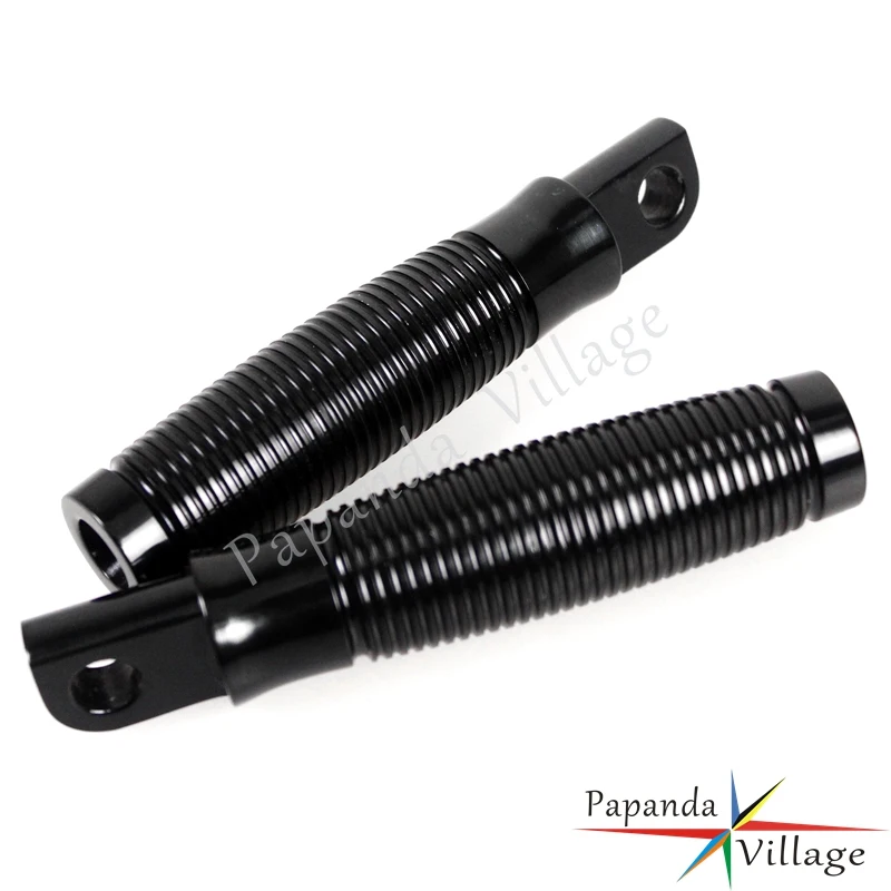 Papanda Motorcycle Footpegs Motorbikes 1/2&quot Clevis Footpeg Mounts Old School Black Foot Rests for Harley Choppers Bobbers Custom |
