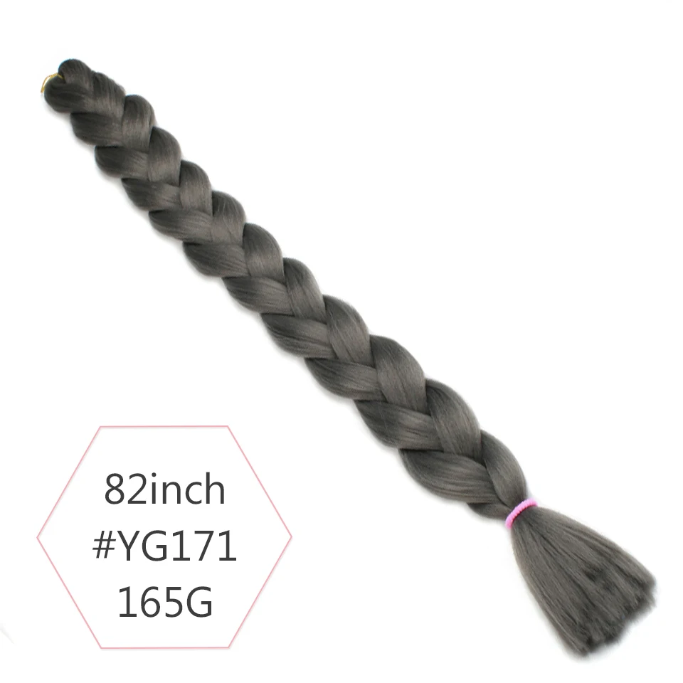 T27/30/4 Xtrend, 82 дюйма, 165 г, большие синтетические косы, вязанные крючком волосы, объемные плетеные волосы для наращивания, розовые, голубые, белые, жаростойкие - Цвет: T27/30/4