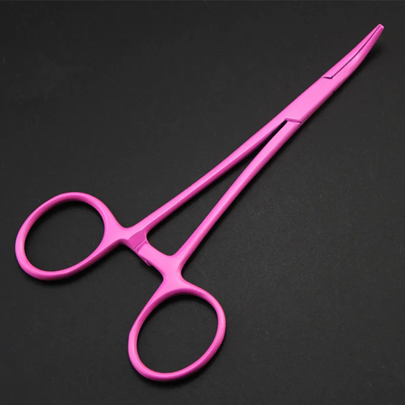 Curved head Япония сталь, уход за собаками, травма, гемостатические щипцы, Парикмахерская, Ушная носовая лапа, обрезка, пряди на клипсах, ножницы для эпиляции, ножницы - Цвет: Curved head