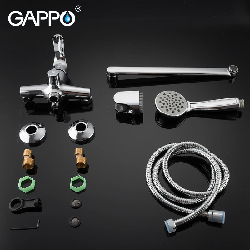 GAPPO Смесители для ванной, смеситель для ванной, смеситель для дождевой воды, краны для воды, латунный хромированный кран для ванной, настенный носик для ванной ducha