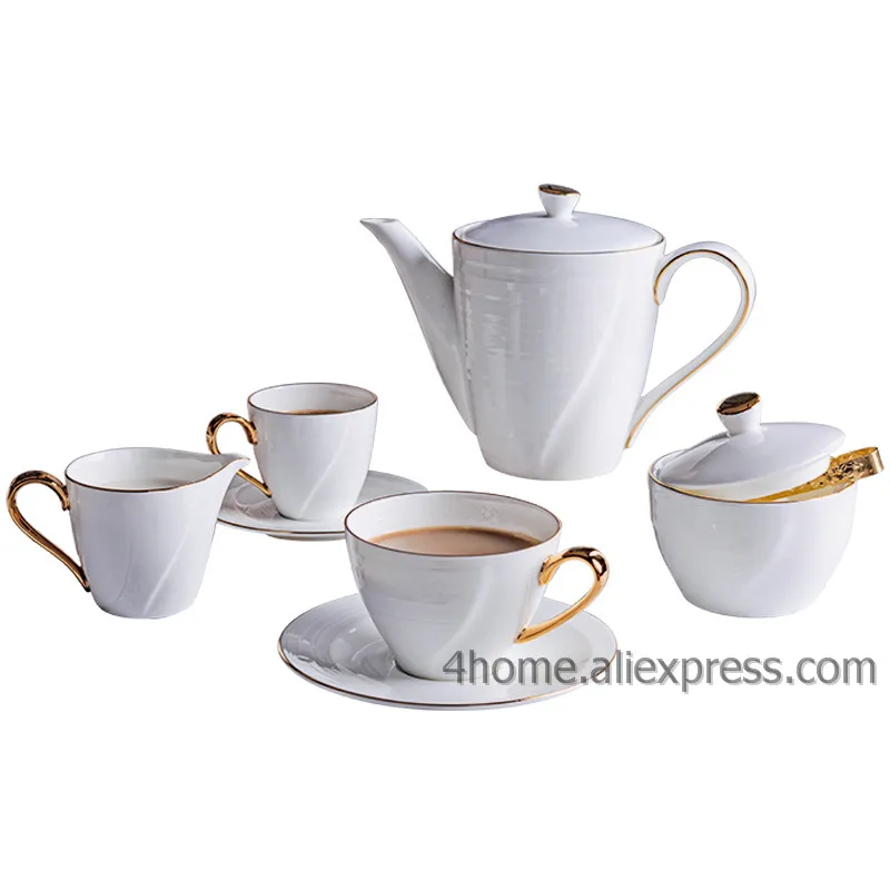 Золото кружка для кофе Китай кости чайная посуда напитков Свадебные вечерние
