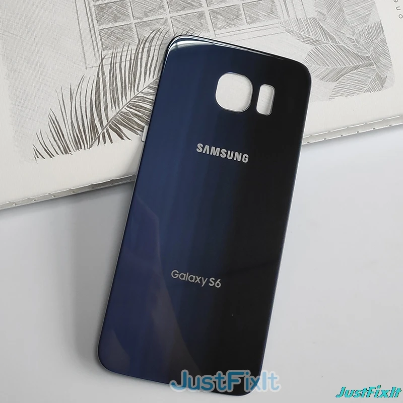 Замена крышки батареи для SAMSUNG Galaxy S6 G920 G920F Задняя крышка Дверь стеклянная корпуса