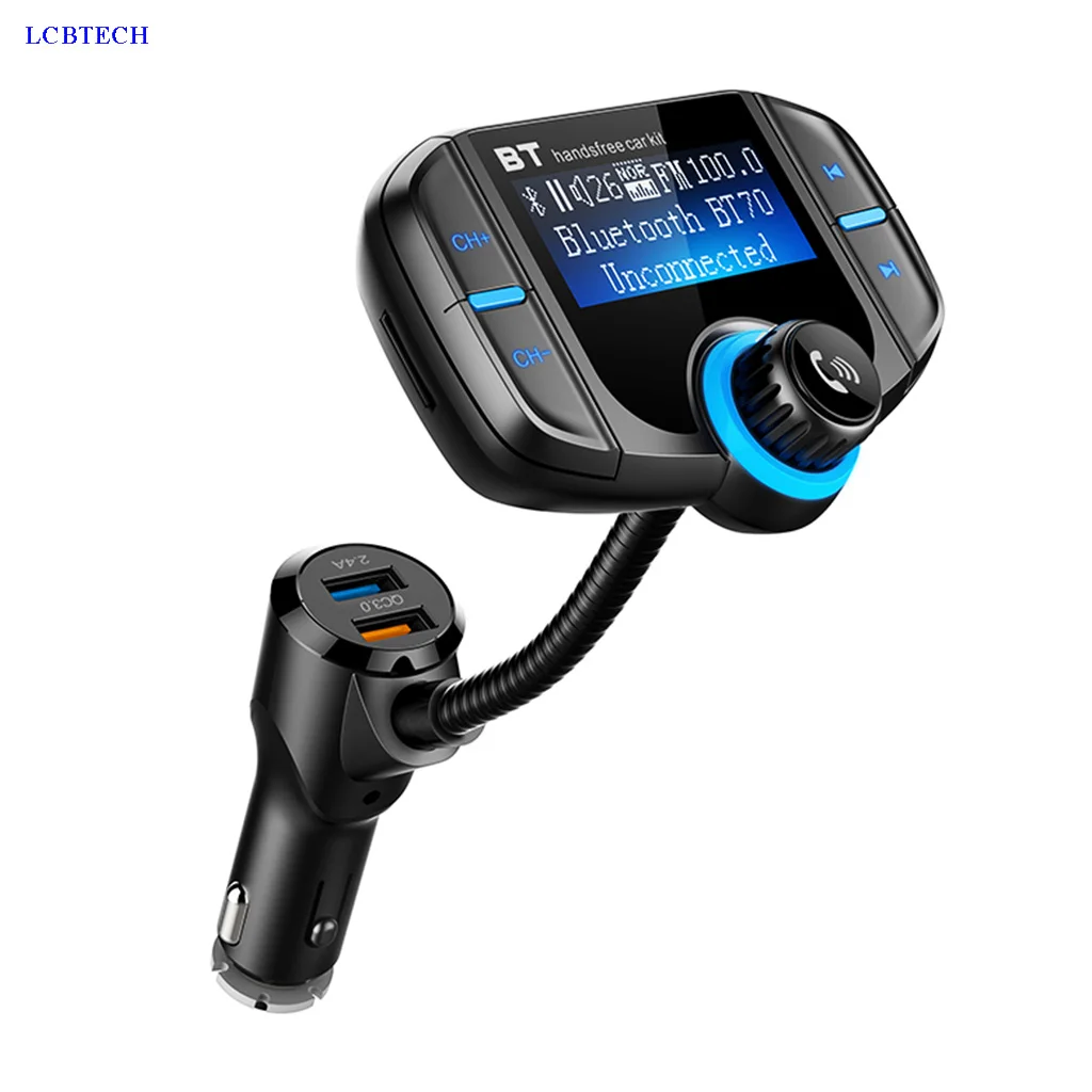 Автомобильный FM-трансмиттер с Bluetooth громкой связью mp3-плеер быстрым USB-зарядным