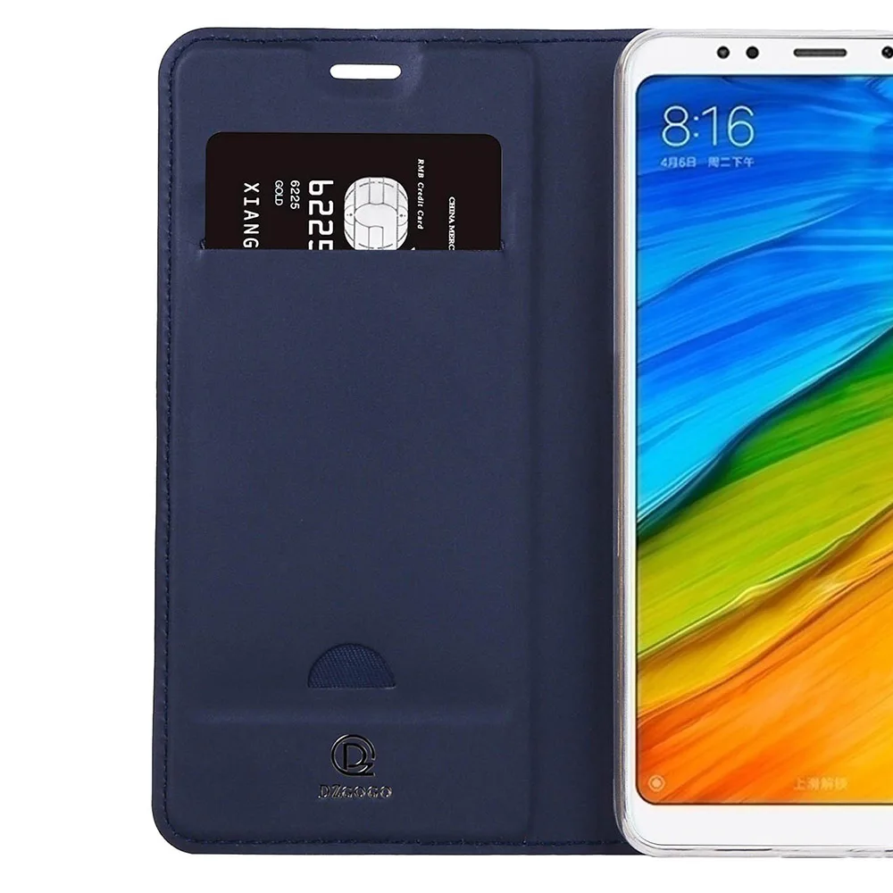 Чехол DZGOGO для XIAOMI Redmi 5 кожаный чехол бумажник с адсорбцией xiaomi полностью защитный