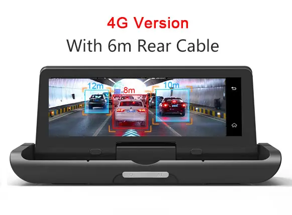 4G Version ANSTAR 4G 8 ''Автомобильная камера DVR HD 1080P Dashcam Android WiFi gps навигатор ADAS двойной объектив регистратор видео рекордер авто камера - Название цвета: 4G Version