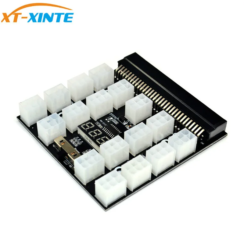 Блок питания Black PCI E 17x 6Pin адаптер для разделочной платы конвертер 12 В Ethereum BTC Antminer